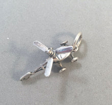 Load image into Gallery viewer, Sale! HELICOPTER .925 Sterling Silver 3-D Charm Pendant SL02F