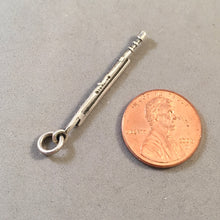 Load image into Gallery viewer, Sale! FLUTE .925 Sterling Silver 3-D Charm Pendant Music Band Orchestra Wind Instrument SL760