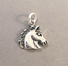 Load image into Gallery viewer, Sale! HORSE HEAD .925 Sterling Silver Charm Pendant Equestrian Cowboy SL47C