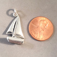 Load image into Gallery viewer, CATAMARAN .925 Sterling Silver Charm Pendant Sailing Boating Boat Ocean HA04