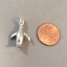 Load image into Gallery viewer, PENGUIN .925 Sterling Silver 3-D Charm Pendant Bird Animal Antartica BF05