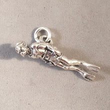 Load image into Gallery viewer, SCUBA DIVER .925 Sterling Silver 3-D Charm Pendant Diving Dive HA05