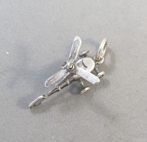 Sale! HELICOPTER .925 Sterling Silver 3-D Charm Pendant SL02F