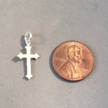 Load image into Gallery viewer, CRUCIFIX Light Budded Cross .925 Sterling Silver Charm Pendant Cross Easter Faith Religion FA40