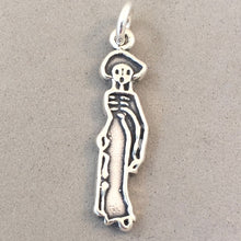 Load image into Gallery viewer, DIA DE LOS MUERTOS WOMAN .925 Sterling Silver Charm Pendant Mexico Day of the Dead FM02