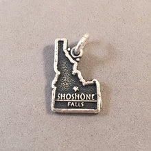 Load image into Gallery viewer, SHOSHONE FALLS .925 Sterling Silver State Charm Idaho Map Waterfall OW02