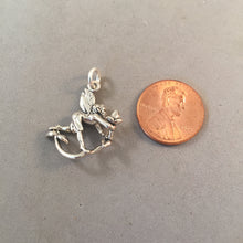 Load image into Gallery viewer, Sale! FAIRY ON VINE .925 Sterling Silver Charm Pendant Fairytale Fantasy Mythical Mystical SL56G