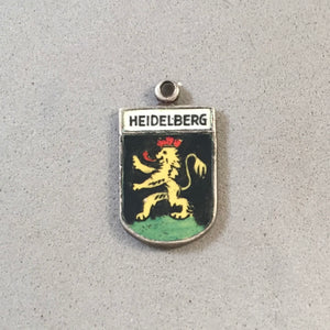 HEIDELBERG Vintage Travel Shield Enamel Charm Pendant Europe Germany VS-25