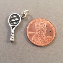 Load image into Gallery viewer, Sale! TENNIS RACKET .925 Sterling Silver 3-D Charm Pendant Sports Player SL30G
