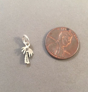 Sale! PALM TREE TINY .925 Sterling Silver Charm Pendant SL17L