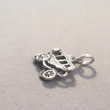 Load image into Gallery viewer, Sale! STAGECOACH .925 Sterling Silver 3-D Charm Pendant Covered Wagon Carriage Princess Old West SL03J