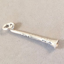 Load image into Gallery viewer, CLARINET .925 Sterling Silver 3-D Charm Pendant Music Jazz Band Orchestra Wind Instrument