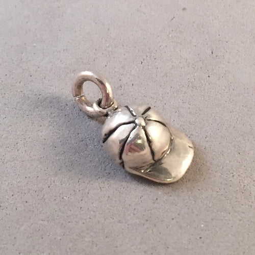 Sale! BASEBALL CAP .925 Sterling Silver Charm Pendant Player Sports Softball Hat SL29E