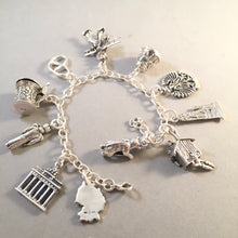 Load image into Gallery viewer, BERLIN MEMORIES .925 Sterling Silver Travel Souvenir Charm Bracelet Brandenburg Gate Freedom Bell Kaiser Wilhelm and More!
