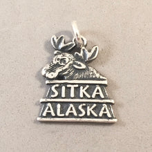Load image into Gallery viewer, SITKA ALASKA MOOSE .925 Sterling Silver 3-D Charm Pendant LF10