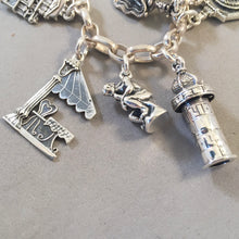 Load image into Gallery viewer, PARIS MEMORIES .925 Sterling Silver Travel Souvenir Charm Bracelet Eiffel Tower, Notre Dame, Arc de Triomph and More!