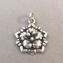 Load image into Gallery viewer, Sale! FLOWER with Outline .925 Sterling Silver 3-D Charm Pendant Flower Garden Nature SL70L