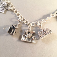 Load image into Gallery viewer, VENICE MEMORIES .925 Sterling Silver Travel Souvenir Charm Bracelet Italy Rialto Bridge, Gondola, St Marks, Doge&#39;s Palace &amp; More!