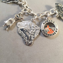 Load image into Gallery viewer, HAWAII MEMORIES .925 Sterling Silver Travel Souvenir Charm Bracelet Oahu Maui Kauai and More!