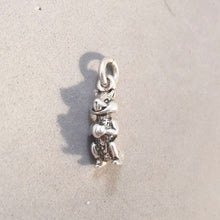 Load image into Gallery viewer, CHIPMUNK WITH NUT .925 Sterling Silver 3-D Charm Pendant Animal AZ09