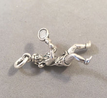 Load image into Gallery viewer, Sale! TENNIS PLAYER Wearing Skirt .925 Sterling Silver Charm Pendant Racket Girl Sports SL30I