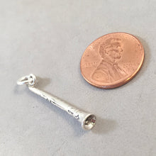 Load image into Gallery viewer, CLARINET .925 Sterling Silver 3-D Charm Pendant Music Jazz Band Orchestra Wind Instrument