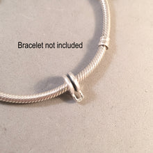 Load image into Gallery viewer, Double Round CONVERTER BEAD For Charm Bracelet .925 Sterling Silver Works for Pandora, European &amp; many Bangle style bracelets FD02