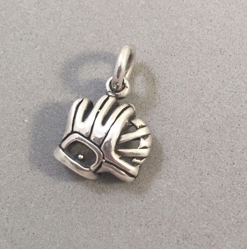 Sale! CATCHERS MITT .925 Sterling Silver Charm Pendant Baseball Softball Glove Player Sports SL29F