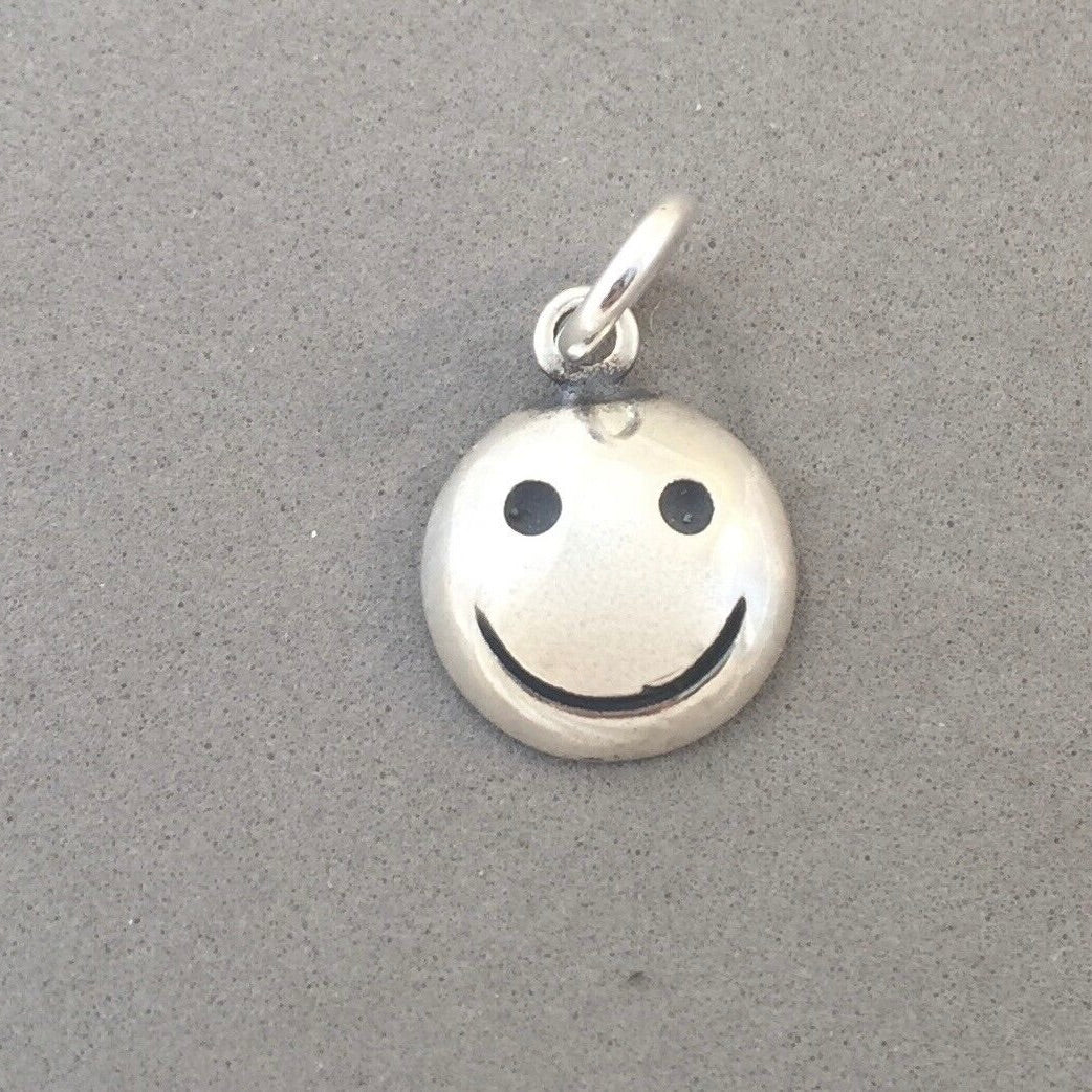 Sale! SMILY FACE .925 Sterling Silver Charm Pendant Smile Happy SL38L