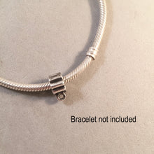 Load image into Gallery viewer, Fluted CONVERTER BEAD For Charm Bracelet .925 Sterling Silver Works for Pandora, European &amp; many Bangle style bracelets FD17