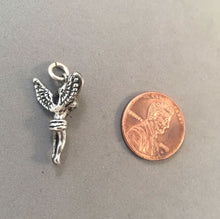 Load image into Gallery viewer, Sale! TENNIS PLAYER ANGEL .925 Sterling Silver Charm Pendant Racket Girl Sports SL30H