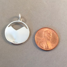 Load image into Gallery viewer, HIKING SCENE .925 Sterling Silver Charm Pendant Girl Walking Stick Mountain Path Trail SC02