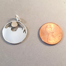 Load image into Gallery viewer, DESERT SCENE .925 Sterling Silver Charm Pendant Saguaro Cow Skull Moon Monument Valley Arizona Utah DS15