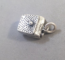 Load image into Gallery viewer, Sale! TUBE TV .925 Sterling Silver 3-D Charm Pendant Home Television SL21