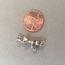 Load image into Gallery viewer, Sale! CHEERLEADER With Megaphone 925 Sterling Silver 3-D Charm Pendant Sports Cheer Pep Squad SL81E