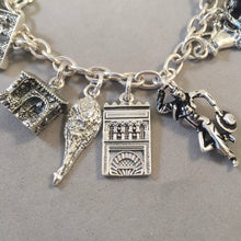 Load image into Gallery viewer, ANDALUSIA MEMORIES .925 Sterling Silver Travel Souvenir Charm Bracelet Seville, Granada, Cordoba, Ronda and More!