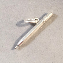 Load image into Gallery viewer, PENCIL .925 Sterling Silver 3-D CHARM Pendant School Pen AH05