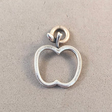 Load image into Gallery viewer, Sale! APPLE OUTLINE .925 Sterling Silver Charm Pendant Fruit Washington New York Michigan Teacher SL22O