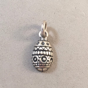 Sale! EASTER EGG .925 Sterling Silver Charm Pendant Holiday SL20K