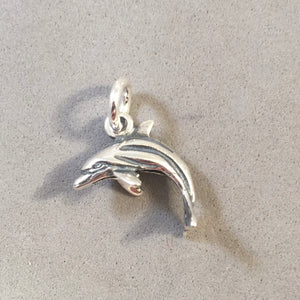 Sale! DOLPHIN Small .925 Sterling Silver Charm Pendant Nautical Sea Life Ocean Porpoise SL33F