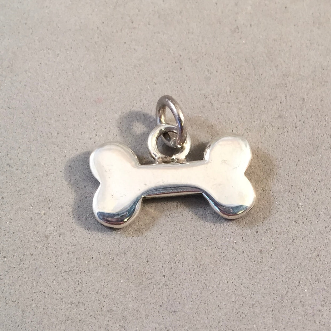 Sale! DOG BONE Engravable .925 Sterling Silver Charm Pendant Shape Outline SL27B