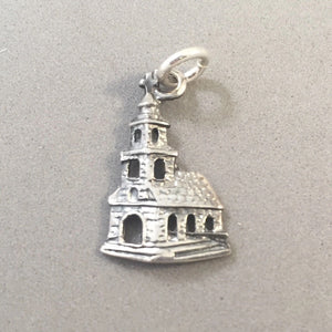 Sale! CHURCH .925 Sterling Silver 3-D Charm Pendant Faith Religion SL15L