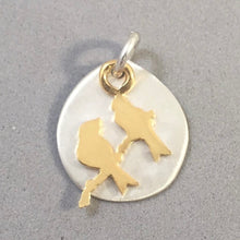 Load image into Gallery viewer, BIRDS Kevin-N-Anna 14K Gold Plated Dangle on Sterling Silver Charm Handmade Satin Finish KA21-B