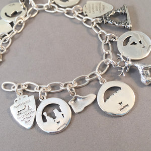 MIGHTY 5 UTAH .925 Sterling Silver Travel Souvenir Charm Bracelet Zion, Bryce, Capitol Reef, Canyonlands, Arches BRM5