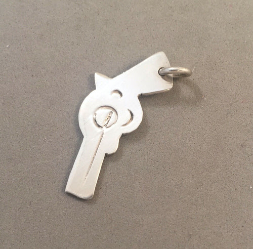 Sale! PISTOL .925 Sterling Silver 3-D Charm Pendant Old West Gun SL03H