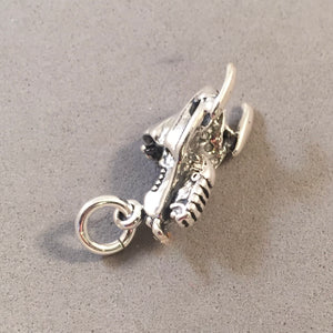 SNOWMOBILE .925 Sterling Silver 3-D Charm Pendant Winter Sports LF08