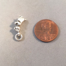 Load image into Gallery viewer, CHIPMUNK WITH NUT .925 Sterling Silver 3-D Charm Pendant Animal AZ09