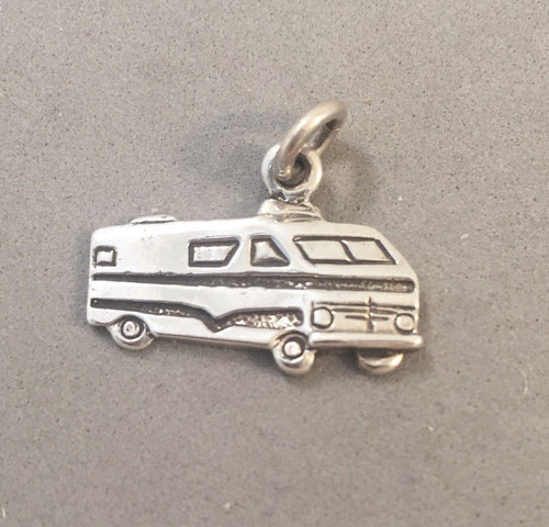 Sale!  RV Flat .925 Sterling Silver Charm Pendant Motorhome Recreational Vehicle Camper Travel Trailer SL02I