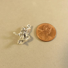 Load image into Gallery viewer, Sale! FAIRY WITH WAND .925 Sterling Silver Charm Pendant Fairytale Fantasy Mythical Mystical SL56M