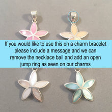 Load image into Gallery viewer, FLOWER Mother of Pearl .925 Sterling Silver Pendant OR Charm LG01